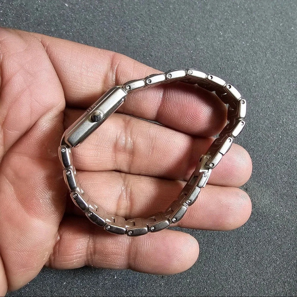 Croton Ladies Quartz Tank Style Watch Silver Tone Working Roman Numerals - Picture 6 of 10